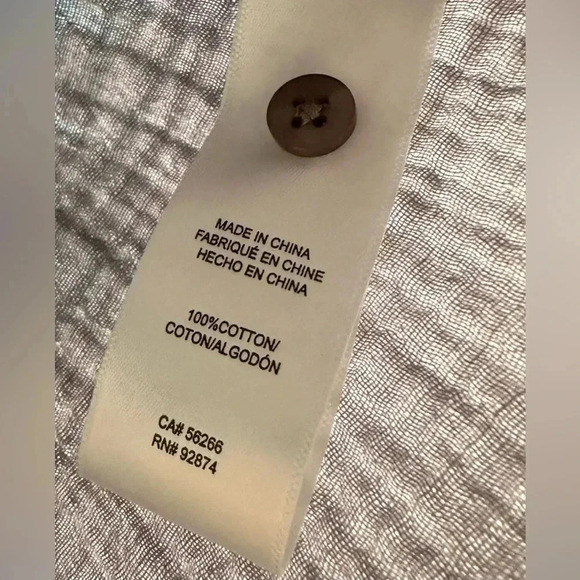 Splendid NWT Kit Gauze Button Down Shirt Gray Medium - Picture 5 of 6